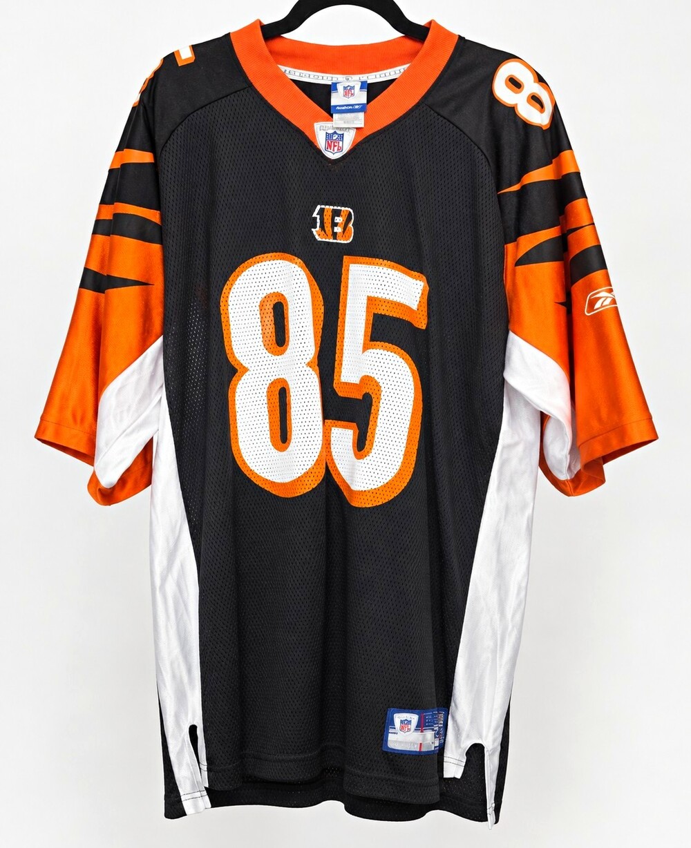 Reebok Cincinnati Bengals C. Johnson #85 NFL Jersey Mens XL Black Orange
